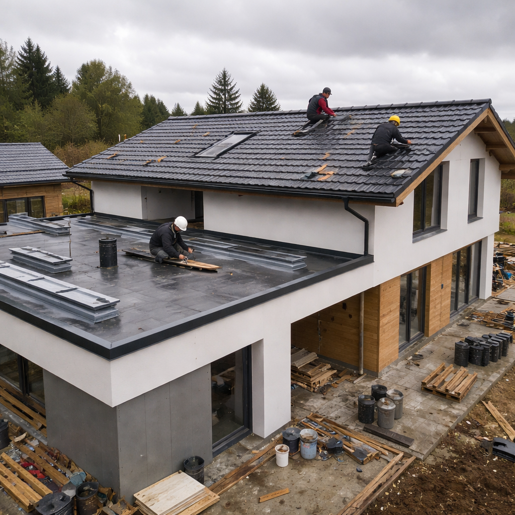 Ravna ali poševna streha prednosti in slabosti, ki odločajo o suhi hiši in mirnem spancu