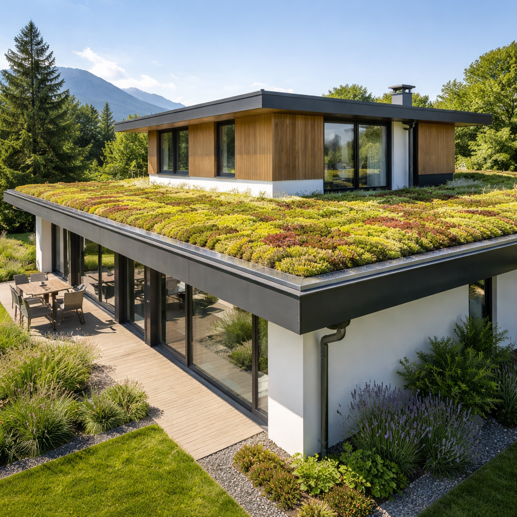 Zelena streha prednosti in kako jo narediti 2026 brez dragih napak in zamakanja